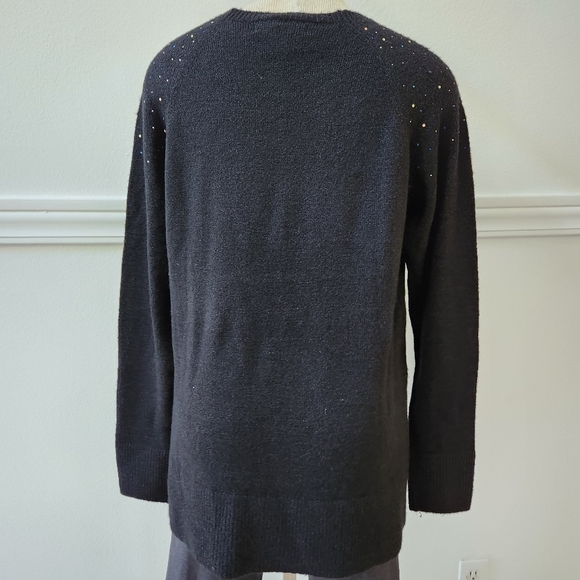 Womens Plus Size Apt. 9 Embellished Crewneck Sweater SZ XL  Black New wi… - Picture 10 of 12